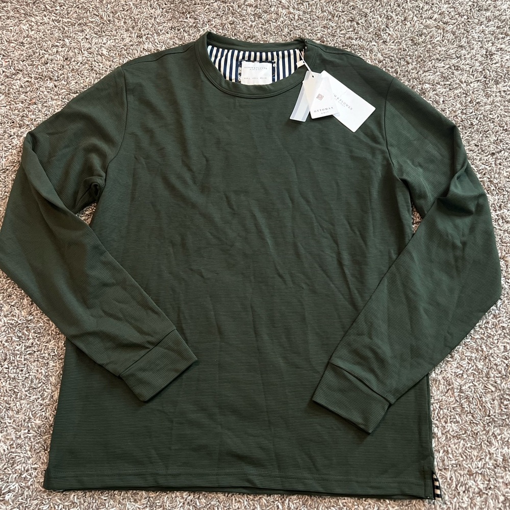 NWT Men’s Crewneck Long Sleeve T-Shirt by Denim & Flowers Size L